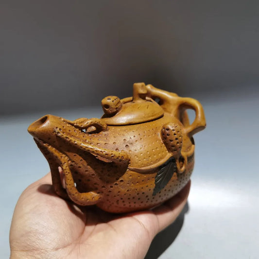Chinese Yixing Zisha Clay Teapot  Bergamot Pot Qianlong reign of the Qing Dynasty 280ml