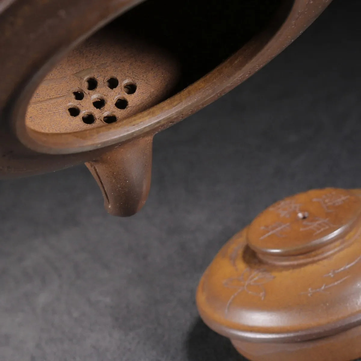 Chinese Yixing Zisha Clay Teapot Bowl Lid Kiln Transformation Pot Yu Xishan 300ml