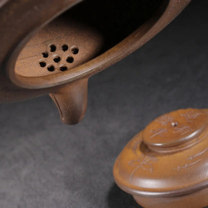 Chinese Yixing Zisha Clay Teapot Bowl Lid Kiln Transformation Pot Yu Xishan 300ml