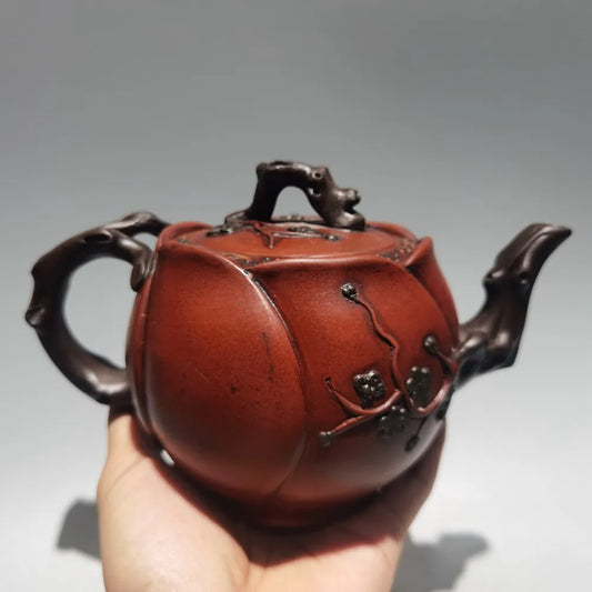 Chinese Yixing Zisha Clay Teapot  Bowl Plum Pot Chen Mingyuan 450ml