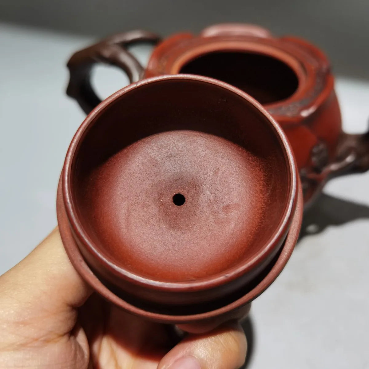Chinese Yixing Zisha Clay Teapot  Bowl Plum Pot Chen Mingyuan 450ml