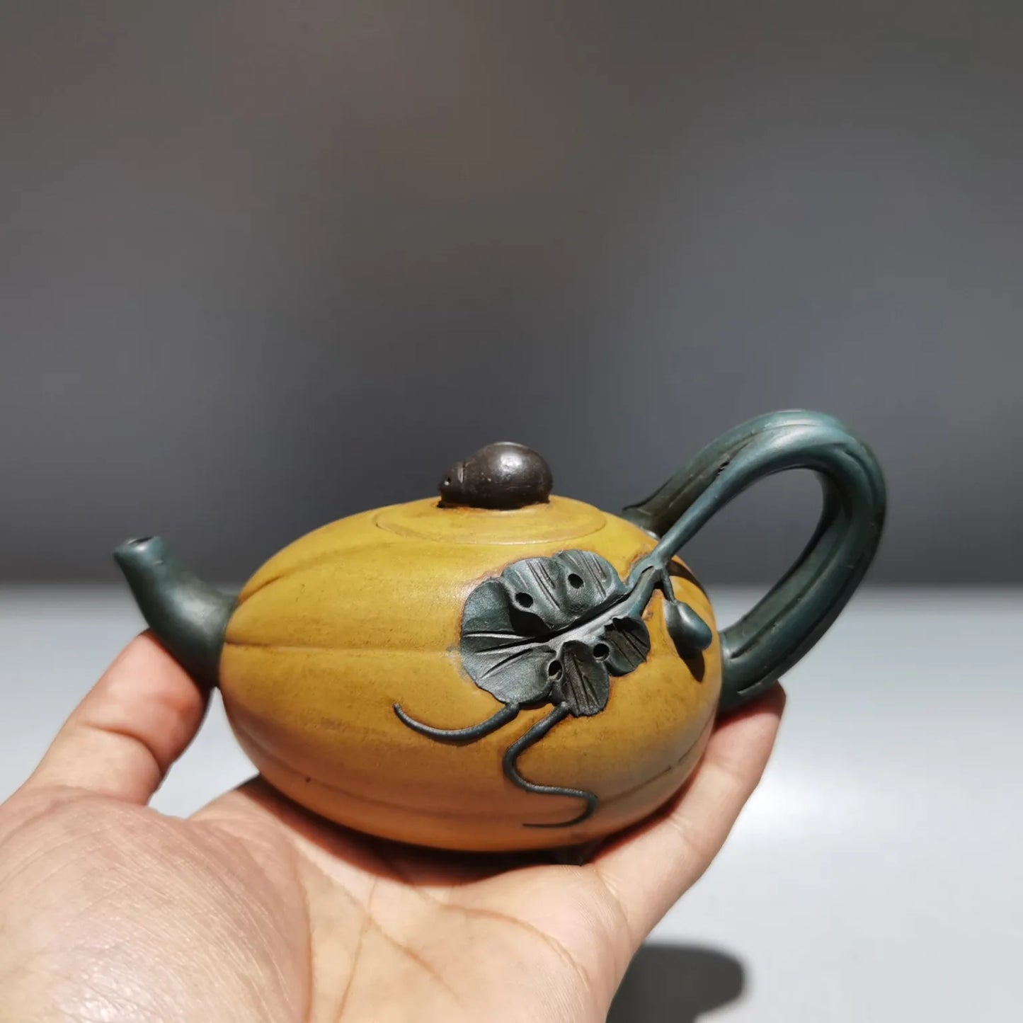 Chinese Yixing Zisha Clay Teapot  Buddha Hand Pot Fan Guoqiang 160ml