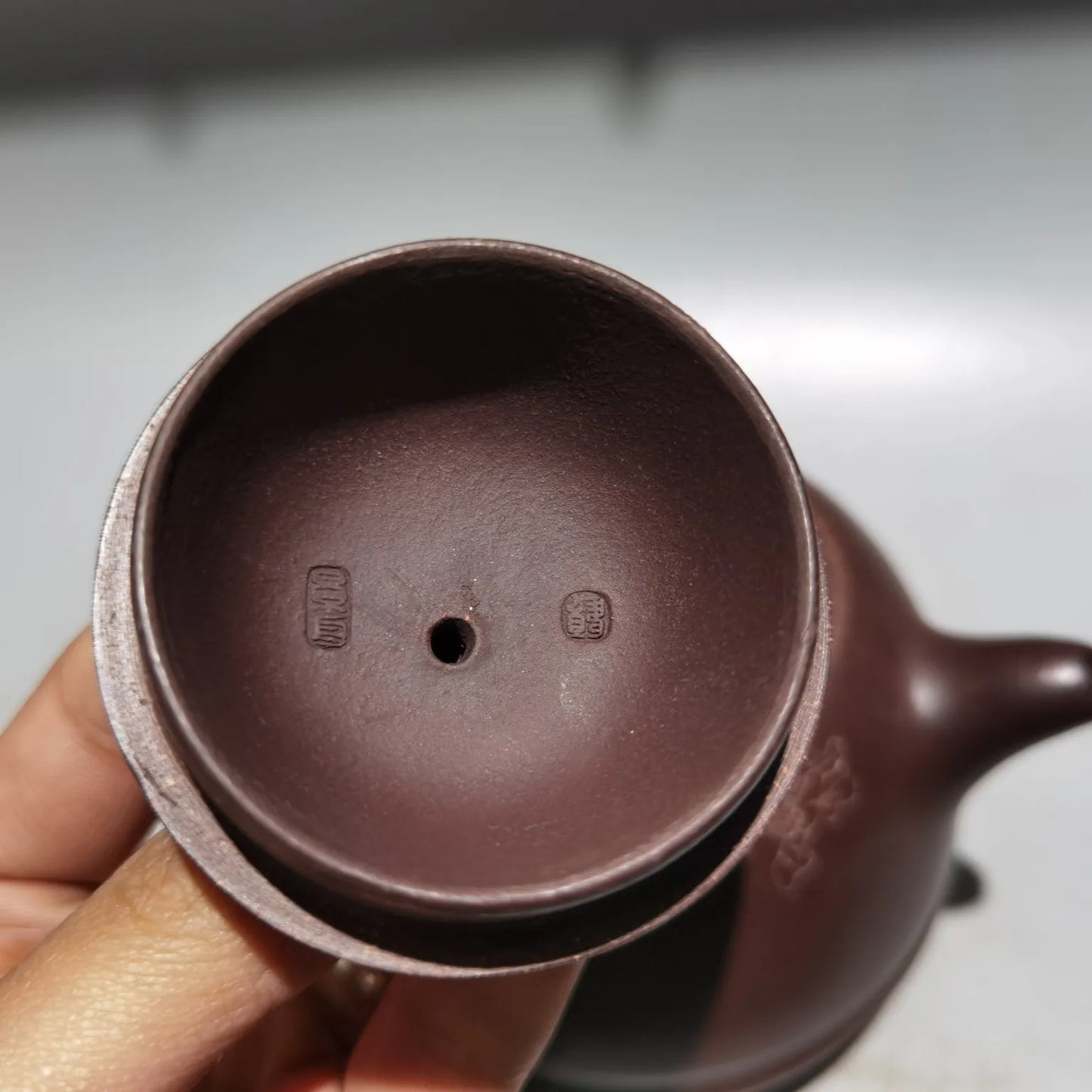 Chinese Yixing Zisha Clay Teapot  Carved word Pot Gu Jingzhou 360ml