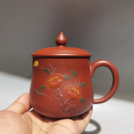 Chinese Yixing Zisha Clay Teapot  Clay Painted Tea Cup Wang Xuekun 220ml