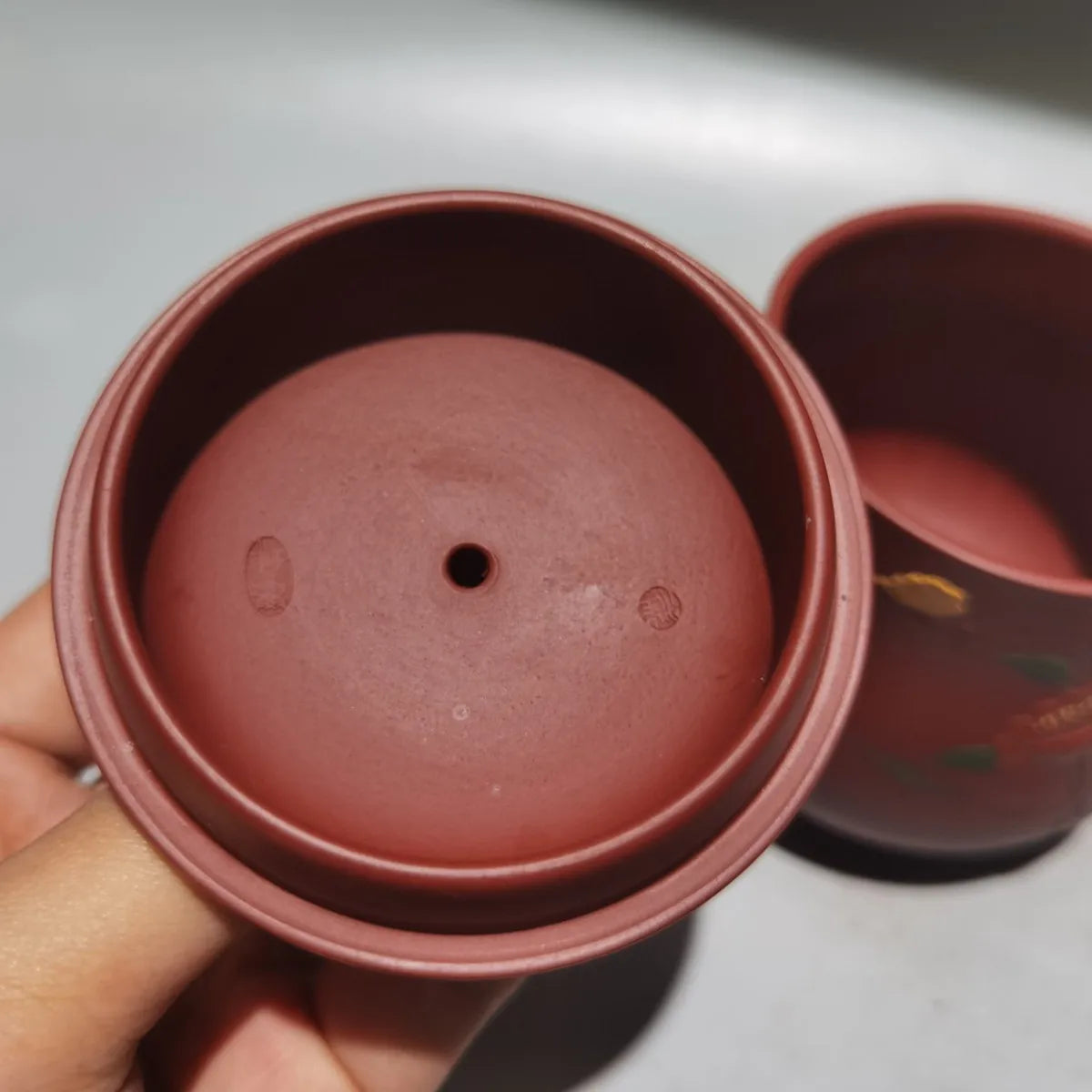 Chinese Yixing Zisha Clay Teapot  Clay Painted Tea Cup Wang Xuekun 220ml