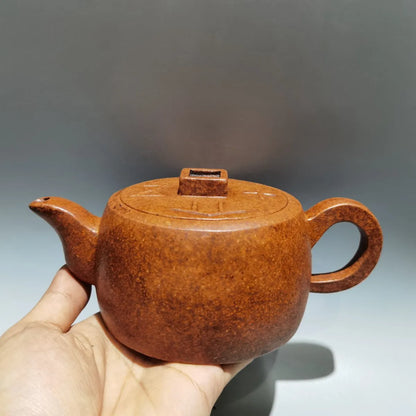 Chinese Yixing Zisha Clay Teapot Coin Pot Gu Jingzhou 420ml