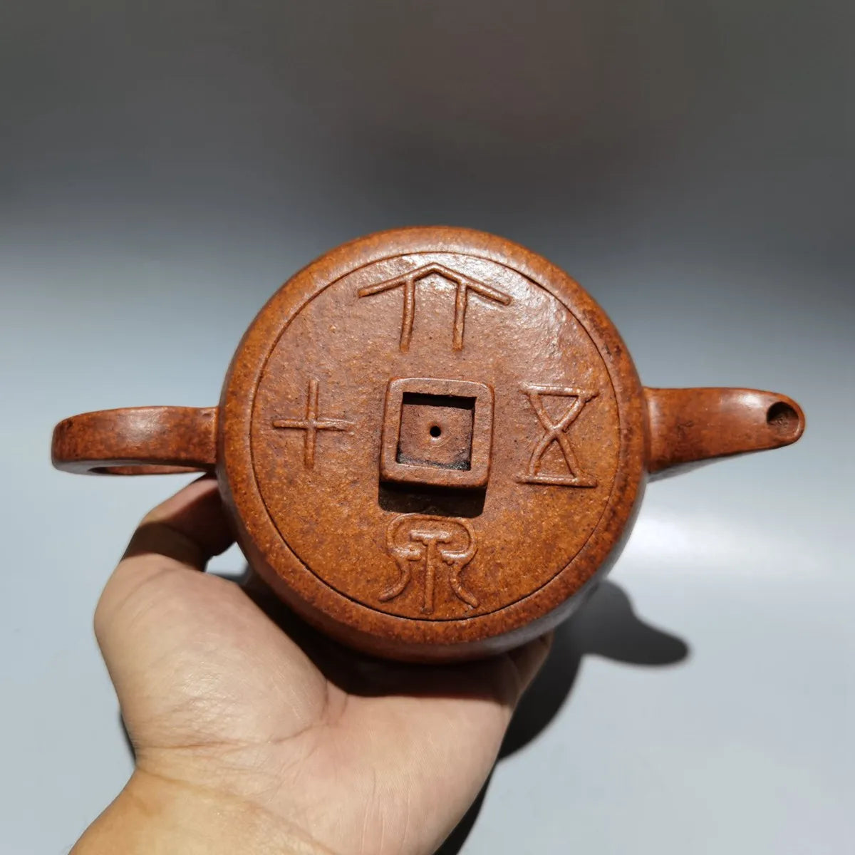Chinese Yixing Zisha Clay Teapot Coin Pot Gu Jingzhou 420ml