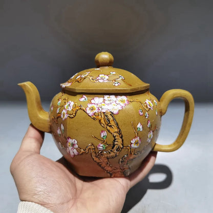 Chinese Yixing Zisha Clay Teapot  Colored Hexagonal Pot Fan Xu 450ml