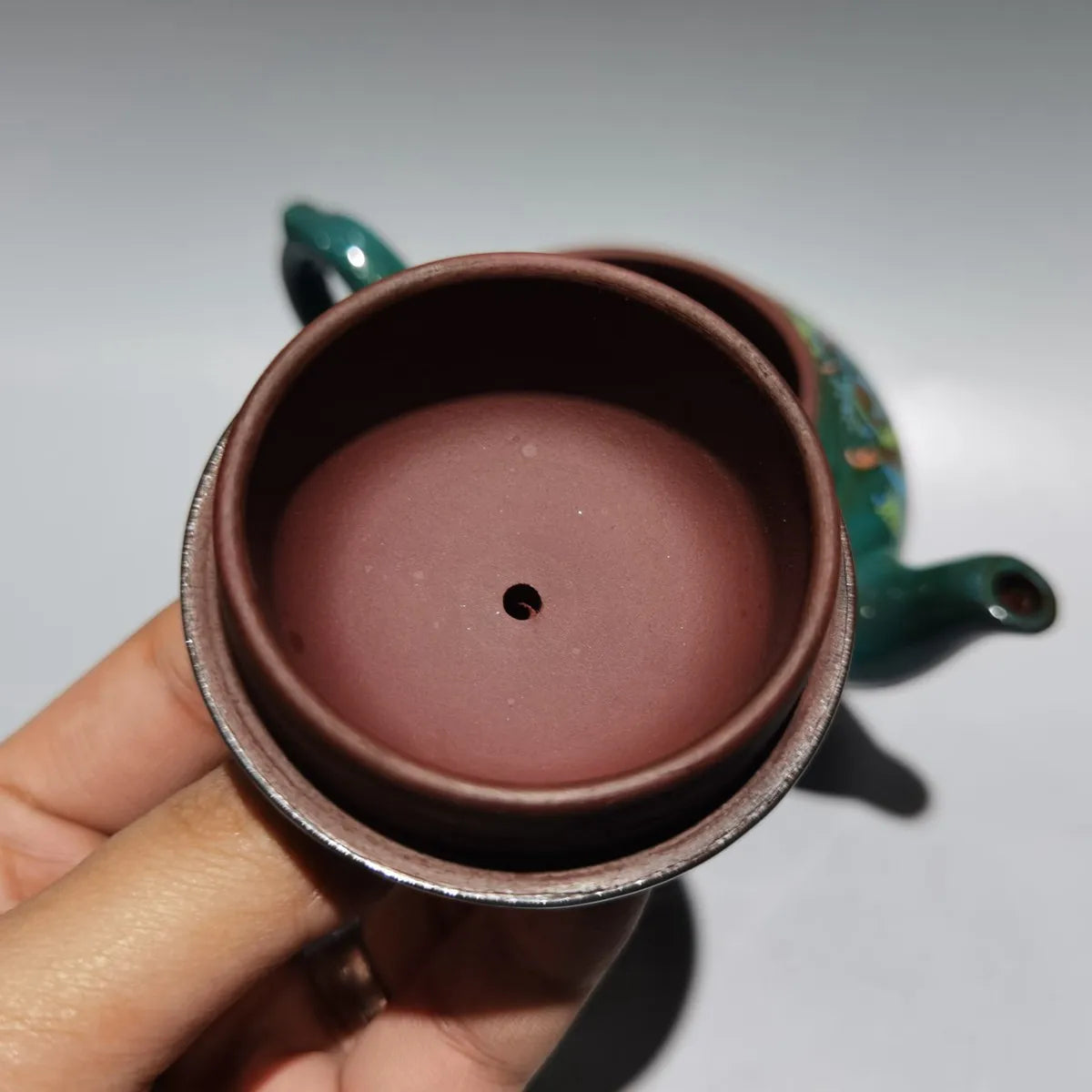 Chinese Yixing Zisha Clay Teapot  Colored Smiling Sakura Pot Gu Jingzhou 300ml