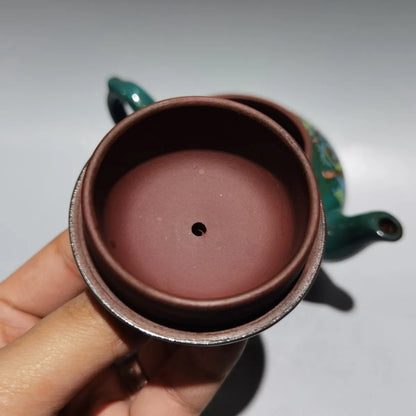 Chinese Yixing Zisha Clay Teapot  Colored Smiling Sakura Pot Gu Jingzhou 300ml