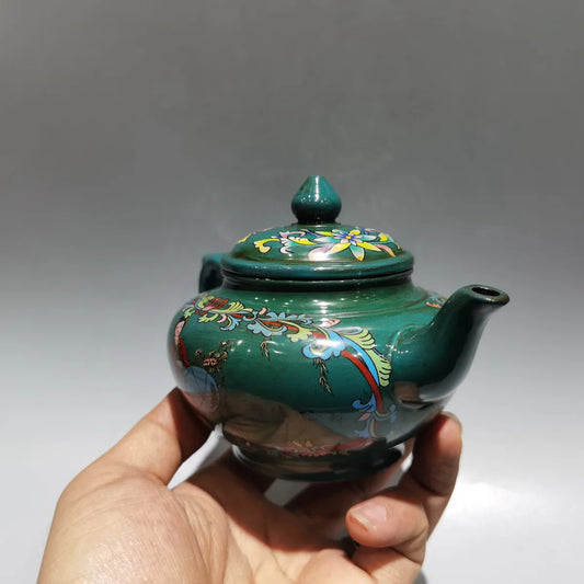 Chinese Yixing Zisha Clay Teapot  Colored Smiling Sakura Pot Gu Jingzhou 300ml
