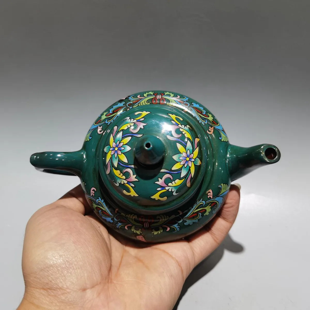 Chinese Yixing Zisha Clay Teapot  Colored Smiling Sakura Pot Gu Jingzhou 300ml