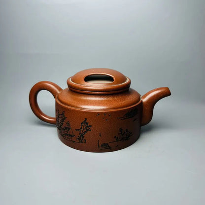 Chinese Yixing Zisha Clay Teapot  Cow cover carving Pot Meiling 360ml