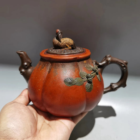 Chinese Yixing Zisha Clay Teapot  Crane bones loose posture Pot Jiang Yanting 400ml