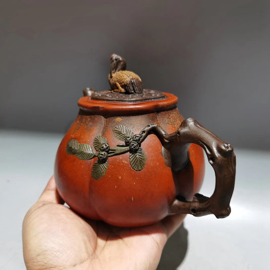 Chinese Yixing Zisha Clay Teapot  Crane bones loose posture Pot Jiang Yanting 400ml