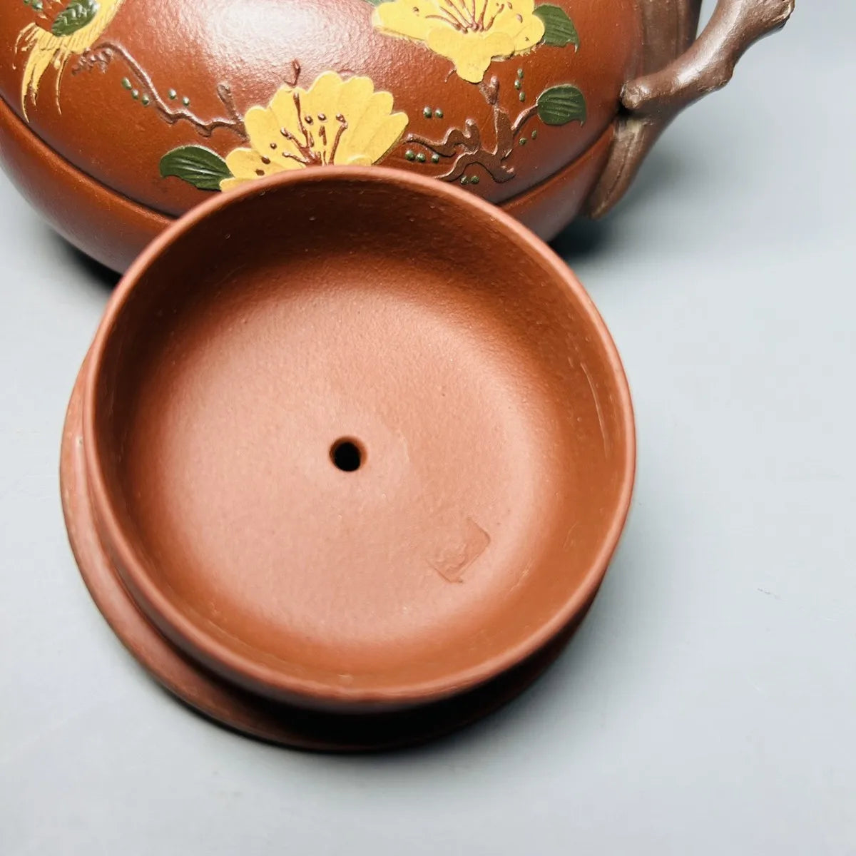 Chinese Yixing Zisha Clay Teapot  Curved handle Longevity peach Pot  Zhu Kexin 360ml