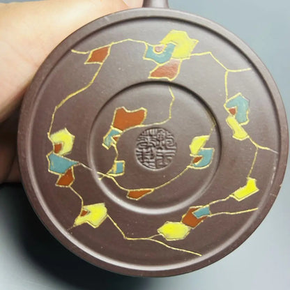 Chinese Yixing Zisha Clay Teapot  Dezhong Borneol Pot Bao Yuhua 260ml