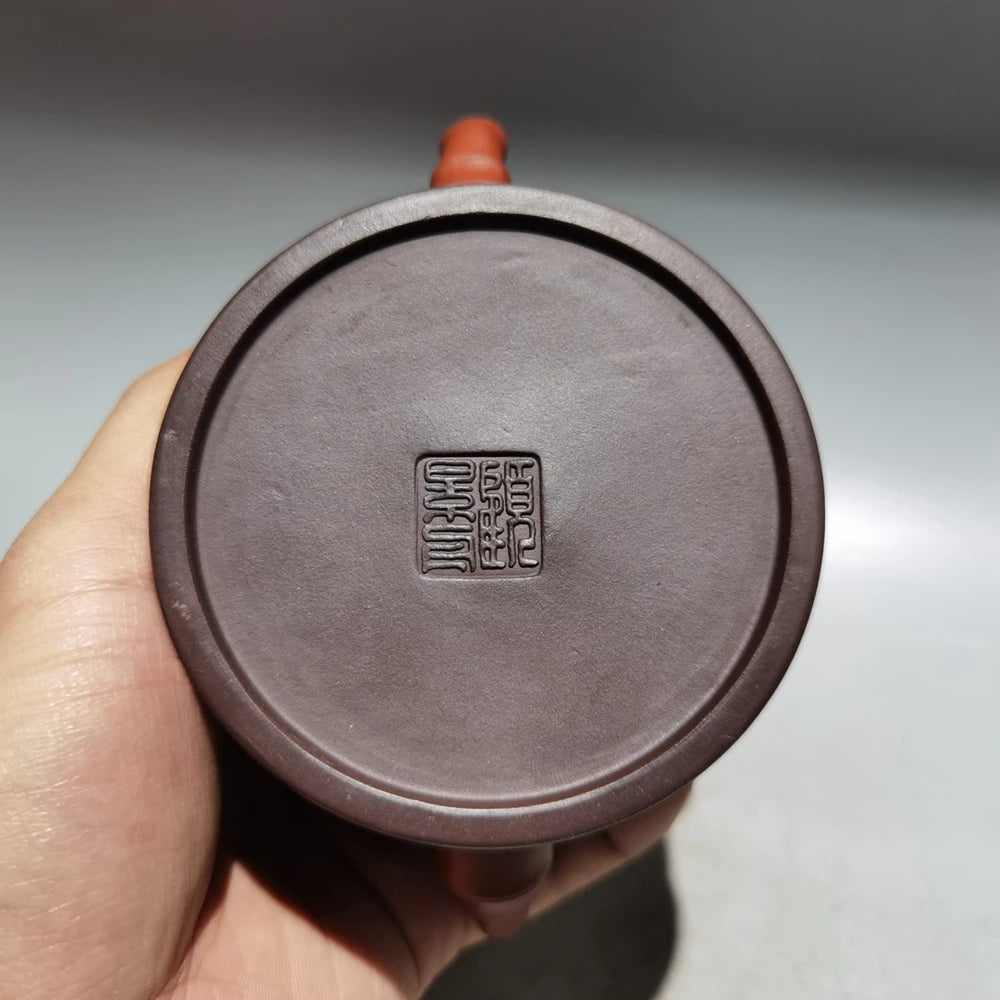 Chinese Yixing Zisha Clay Teapot  Double color bamboo section Pot Gu Jingzhou 240ml