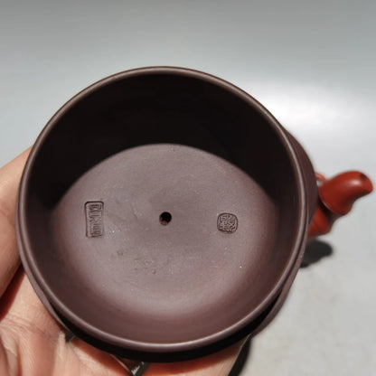 Chinese Yixing Zisha Clay Teapot  Double color bamboo section Pot Gu Jingzhou 240ml