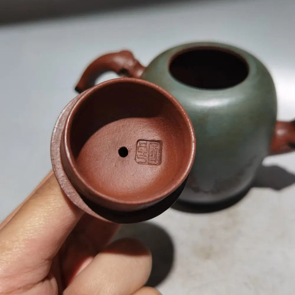 Chinese Yixing Zisha Clay Teapot  Double color persimmon pot produced by Yixing 200ml