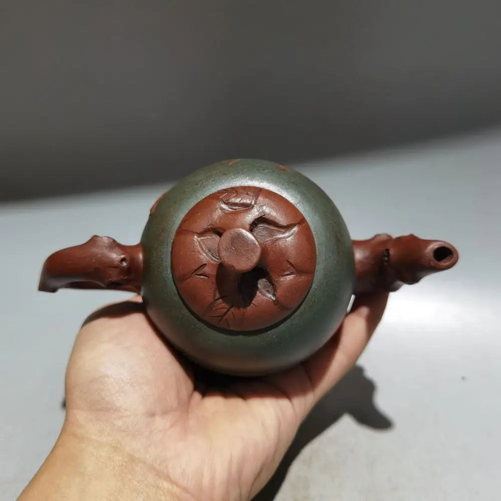 Chinese Yixing Zisha Clay Teapot  Double color persimmon pot produced by Yixing 200ml