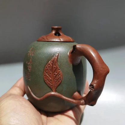 Chinese Yixing Zisha Clay Teapot  Double color persimmon pot produced by Yixing 200ml