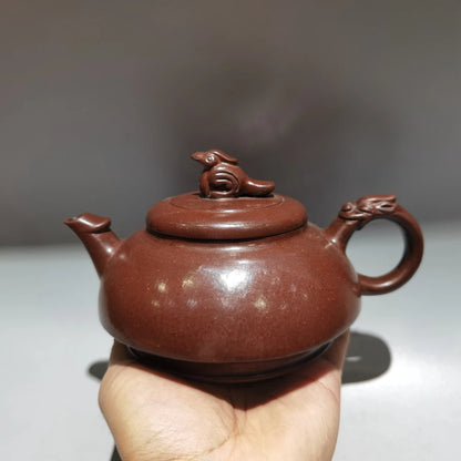 Chinese Yixing Zisha Clay Teapot  Dragon Phoenix Chengxiang Pot  Zhou Guizhen 380ml
