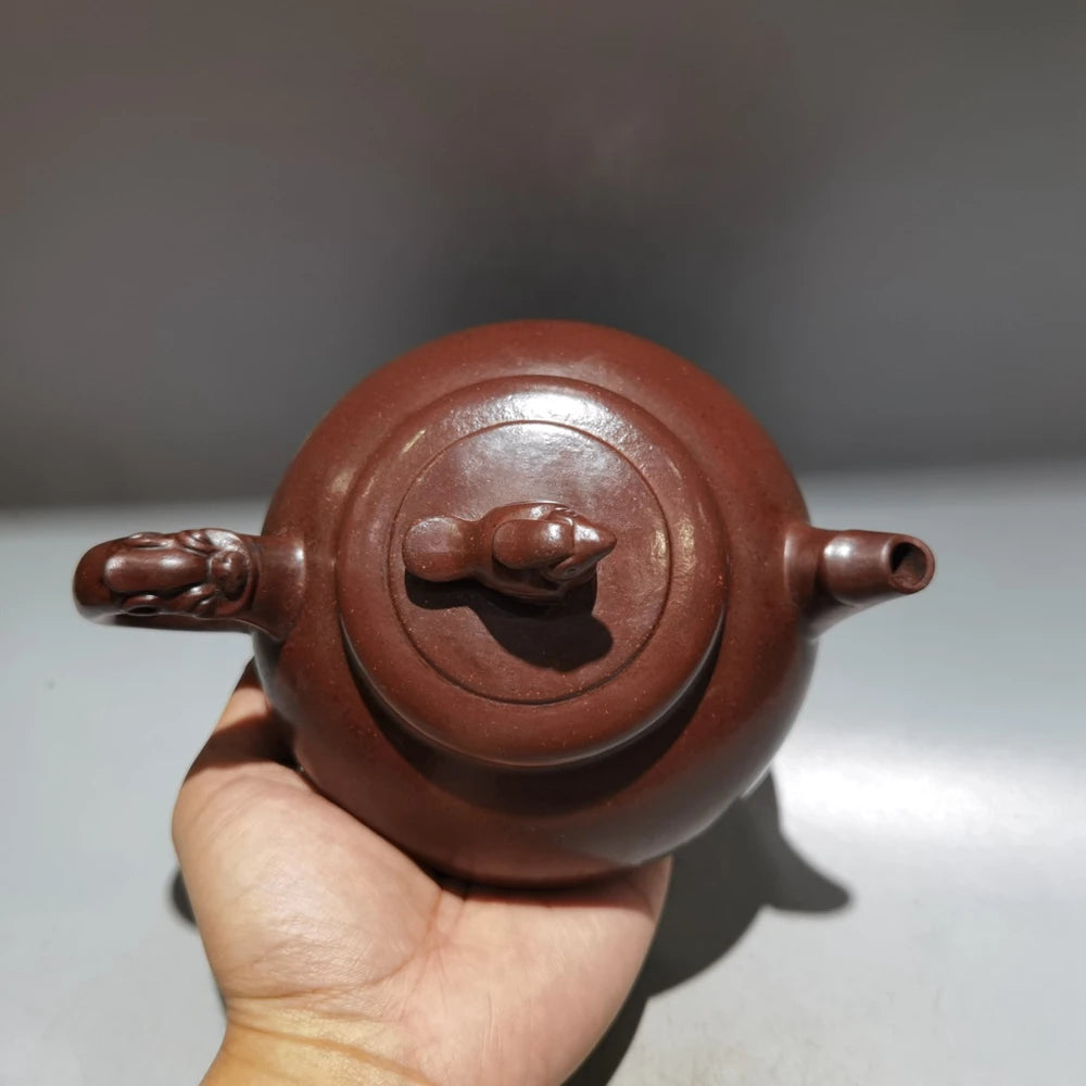 Chinese Yixing Zisha Clay Teapot  Dragon Phoenix Chengxiang Pot  Zhou Guizhen 380ml