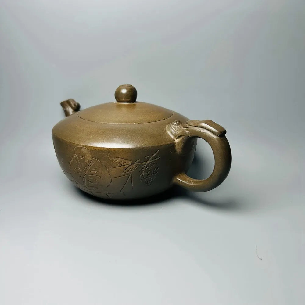 Chinese Yixing Zisha Clay Teapot  Dragon Phoenix Pot  Gu Jingzhou 450ml