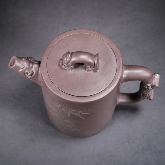 Chinese Yixing Zisha Clay Teapot  Dragon Pillar Pot Jinding trademark 400ml