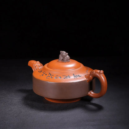 Chinese Yixing Zisha Clay Teapot  Dragon Pot Manxi Ceramic Art 450ml