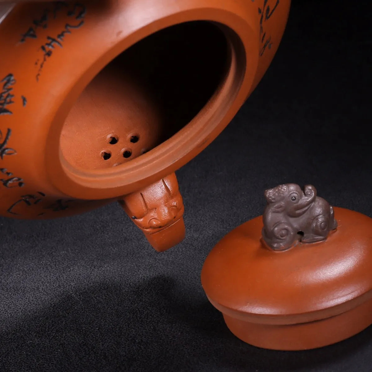 Chinese Yixing Zisha Clay Teapot  Dragon Pot Manxi Ceramic Art 450ml