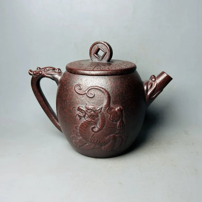 Chinese Yixing Zisha Clay Teapot  Dragon Rhyme Pot  Zhao Qiaoying 400ml