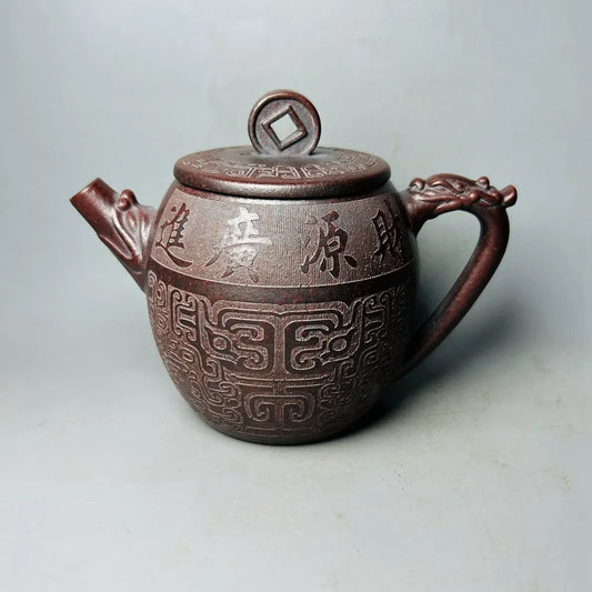 Chinese Yixing Zisha Clay Teapot  Dragon Rhyme Pot  Zhao Qiaoying 400ml