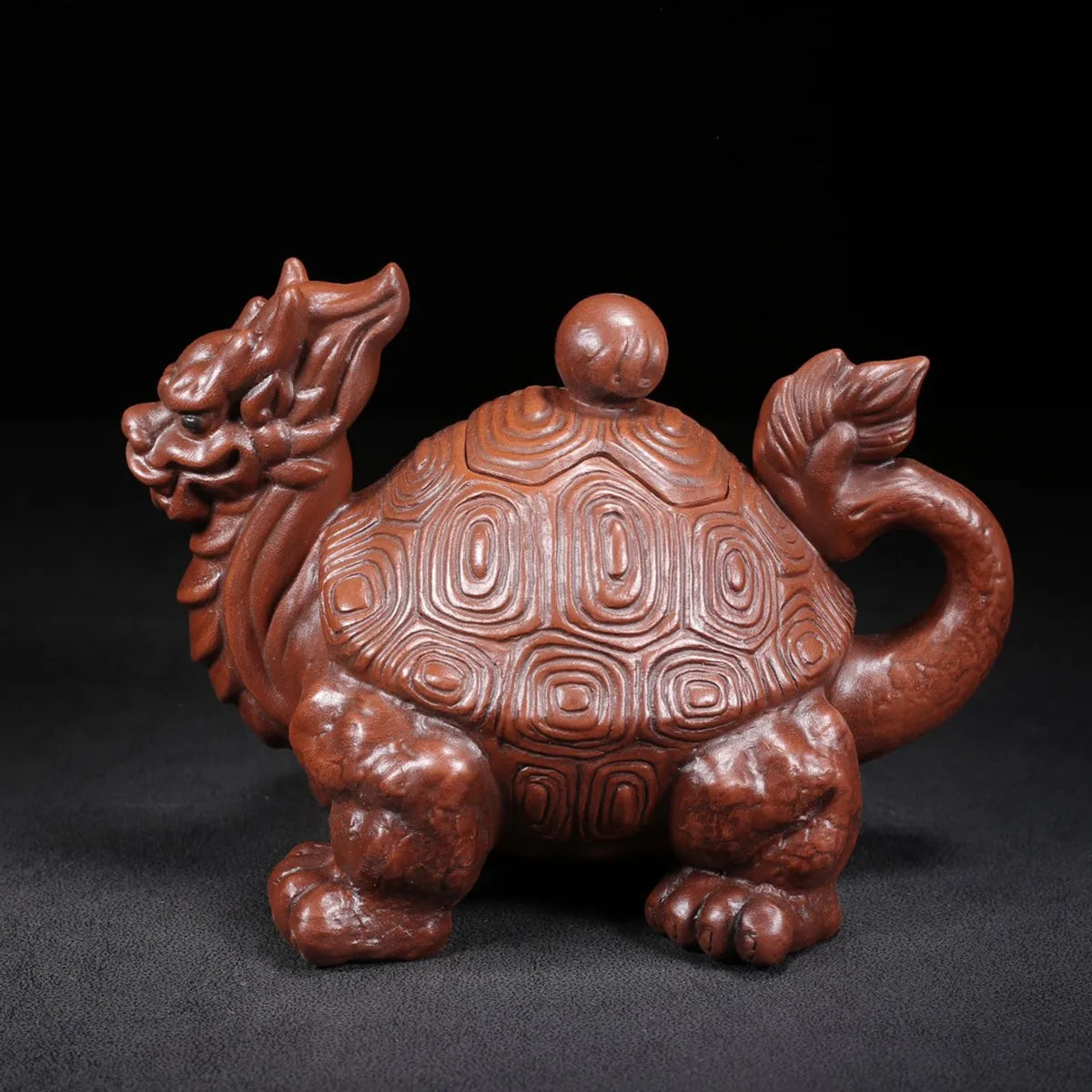 Chinese Yixing Zisha Clay Teapot  Dragon Turtle Pot Chen Mingyuan 300ml