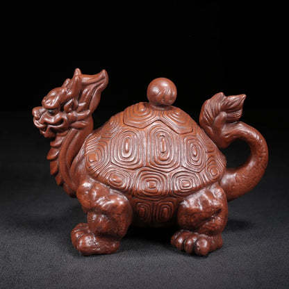 Chinese Yixing Zisha Clay Teapot  Dragon Turtle Pot Chen Mingyuan 300ml