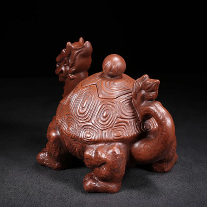 Chinese Yixing Zisha Clay Teapot  Dragon Turtle Pot Chen Mingyuan 300ml