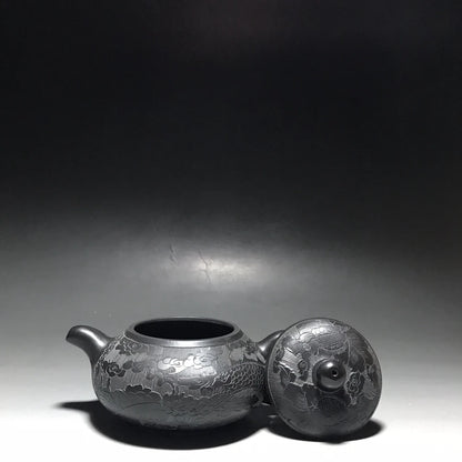 Chinese Yixing Zisha Clay Teapot  Dragon patterned jade milk Pot  Yin Zhenting 300ml