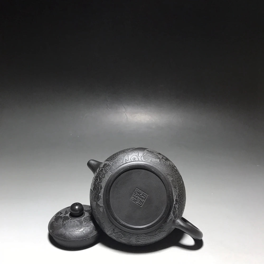 Chinese Yixing Zisha Clay Teapot  Dragon patterned jade milk Pot  Yin Zhenting 300ml