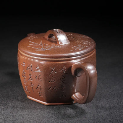 Chinese Yixing Zisha Clay Teapot Duan Mud Kiln Change Hanwa Pot Letaoju 350ml