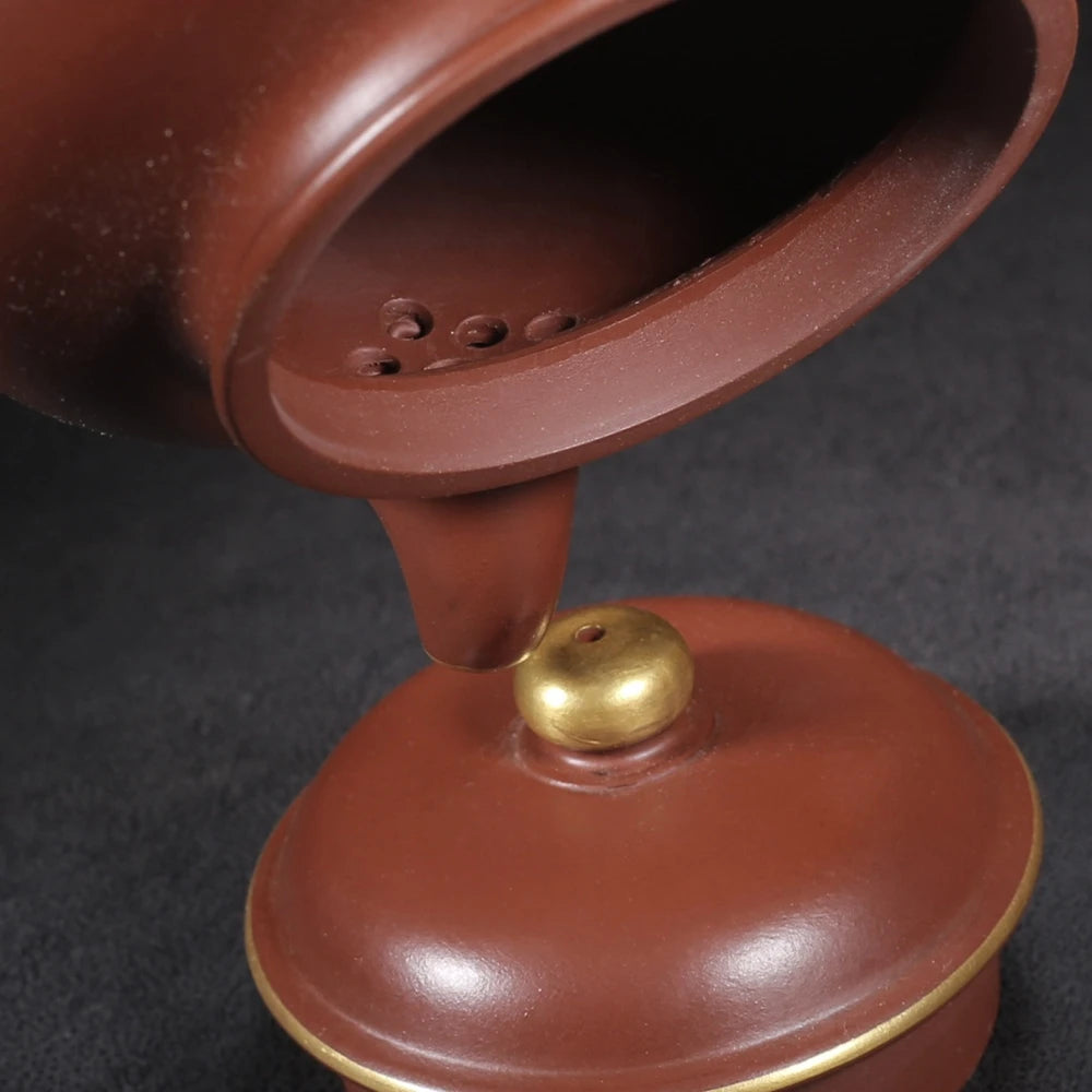 Chinese Yixing Zisha Clay Teapot  Duo Yuan Pot  Jingzhou handcrafted 350ml