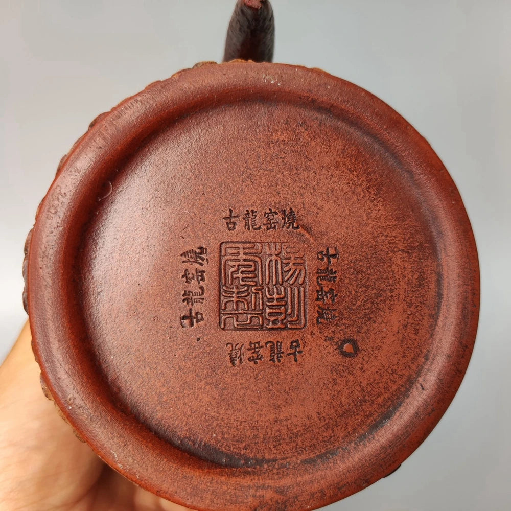 Chinese Yixing Zisha Clay Teapot  Eight Immortal Pot Yang Pengnian 1000ml