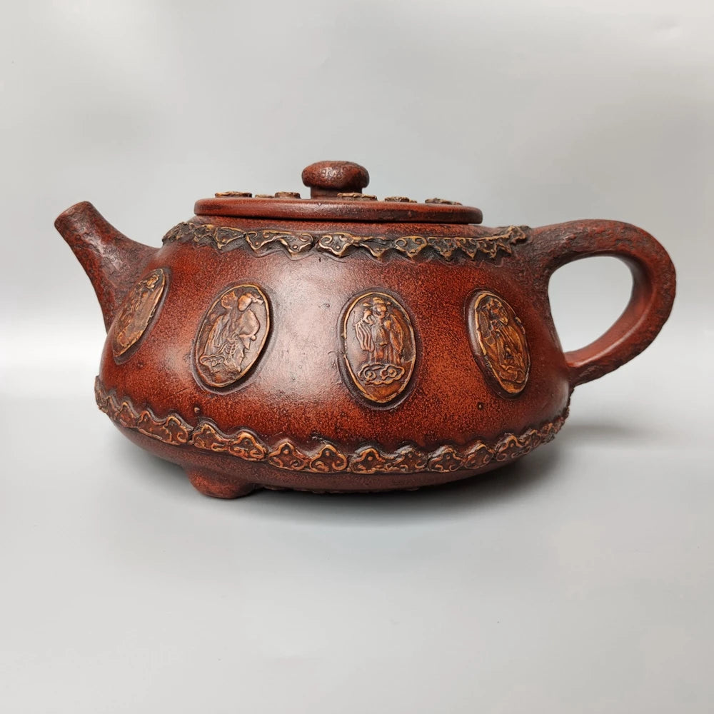 Chinese Yixing Zisha Clay Teapot  Eight Immortals Big Stone Ladle Pot Chen Mingyuan