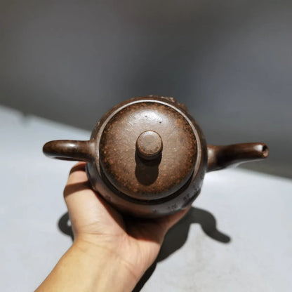 Chinese Yixing Zisha Clay Teapot  Embossed lettering Pot Shi Dabin 420ml