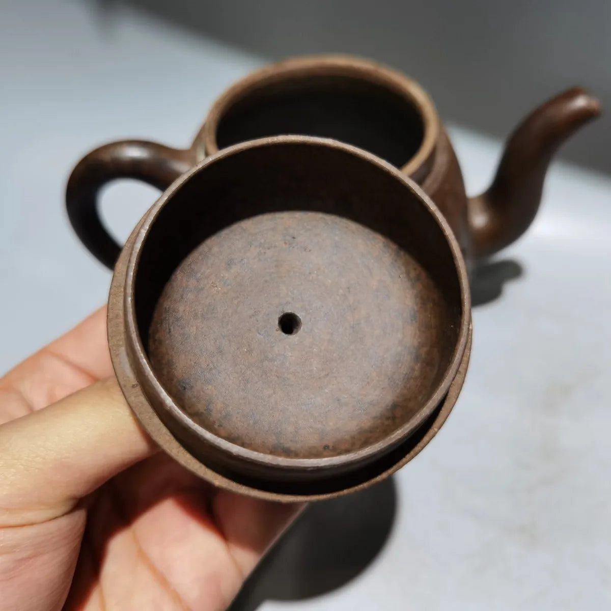 Chinese Yixing Zisha Clay Teapot  Embossed lettering Pot Shi Dabin 420ml