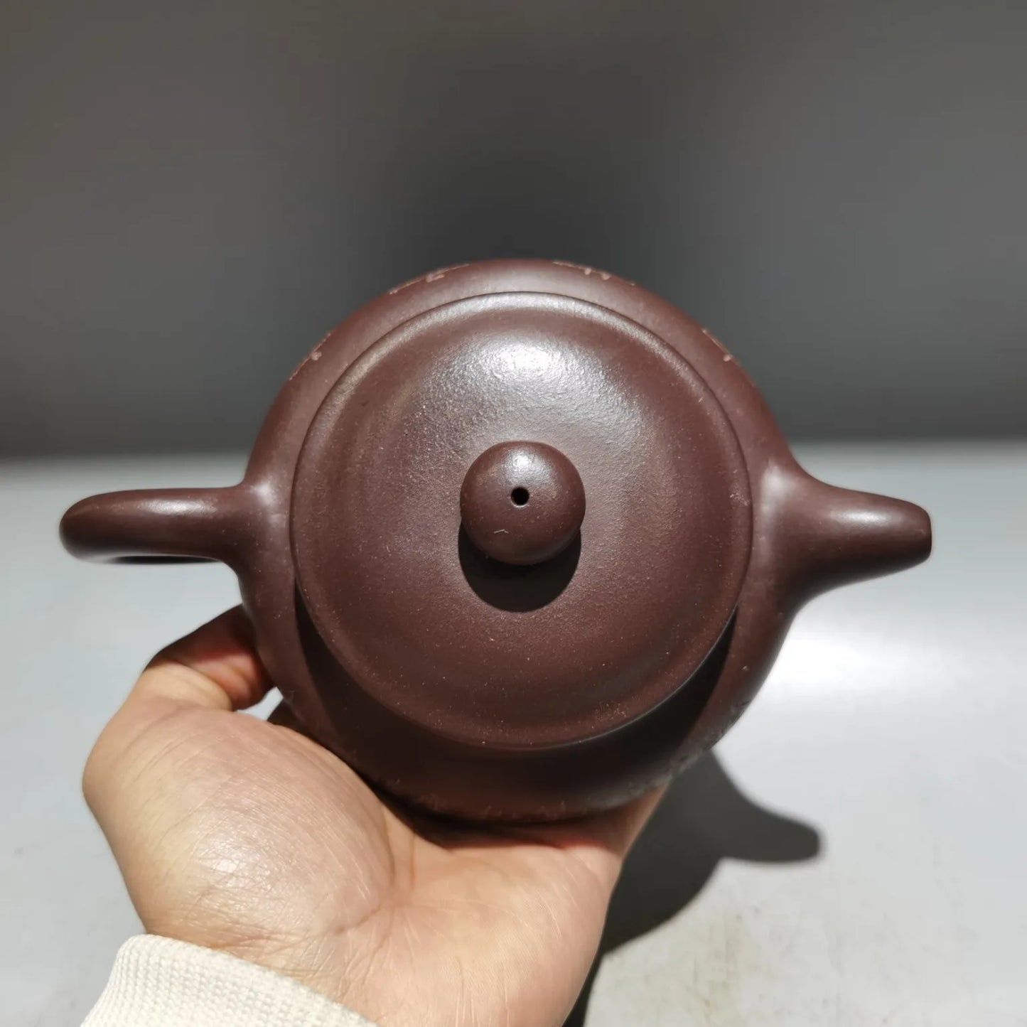 Chinese Yixing Zisha Clay Teapot  Engraved Antique Pot Gu Jingzhou 380ml
