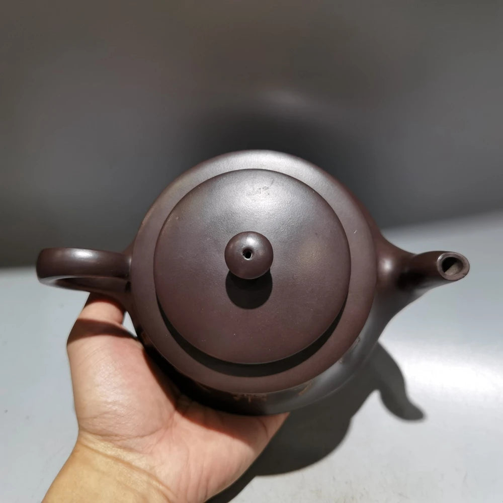 Chinese Yixing Zisha Clay Teapot  Engraved Pot Gu Jingzhou 420ml