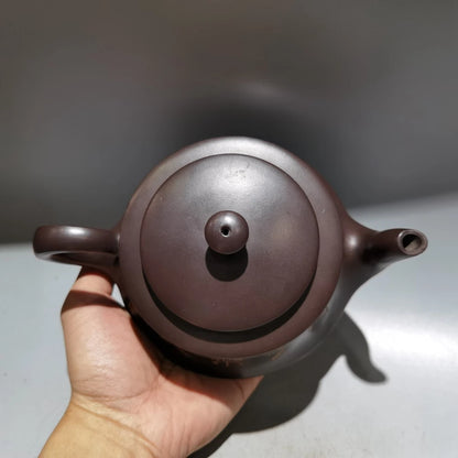 Chinese Yixing Zisha Clay Teapot  Engraved Pot Gu Jingzhou 420ml