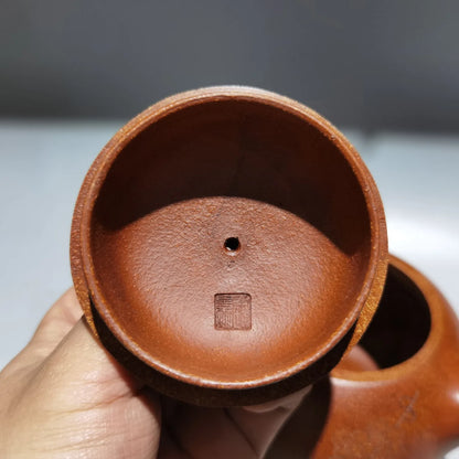 Chinese Yixing Zisha Clay Teapot  Engraved Xishi Pot Gu Jingzhou 380ml