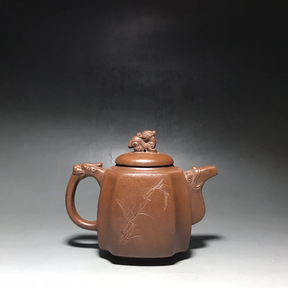 Chinese Yixing Zisha Clay Teapot  Engraving Dragon Zun Pot  Chen Mingyuan 450ml